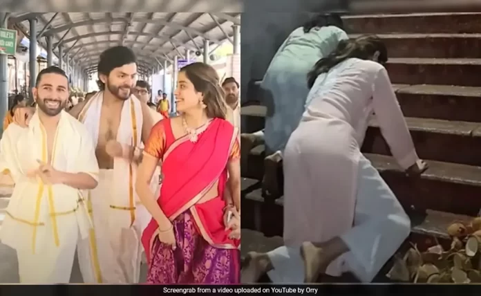 Janhvi Kapoor, Rumoured Boyfriend Shikhar Pahariya And Orry Climb Tirupati Balaji Temple On Knees. Watch